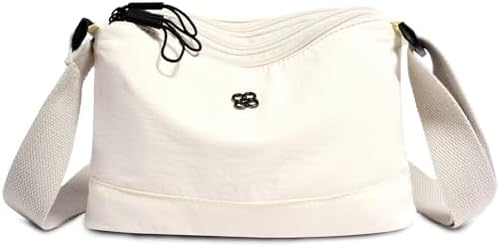 Eslcorri Women Small Shoulder Bag Nylon Simple Zipper Purse Lightweight Casual Mini Bag Eslcorri Women Casual Small Cros