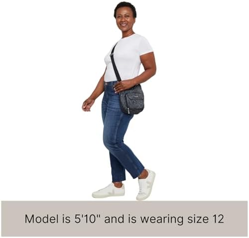 Baggallini Womens Criss Cross 10x11 Crossbody Bag for Fashion Ladies, Stylish and Practical, Daily Use, High-Quality Lea