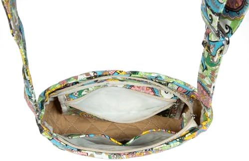 Malirona Women's Durable Small Floral Crossbody Bag Canvas Messenger Handbag Multi Pocket Travel Satchel Purse Malirona