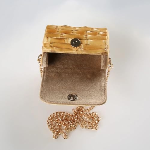 MVUYO Cross Body Messenger Shoulder Bag Long Chain Handmade (D) Women Daily Use Fashionable Bags