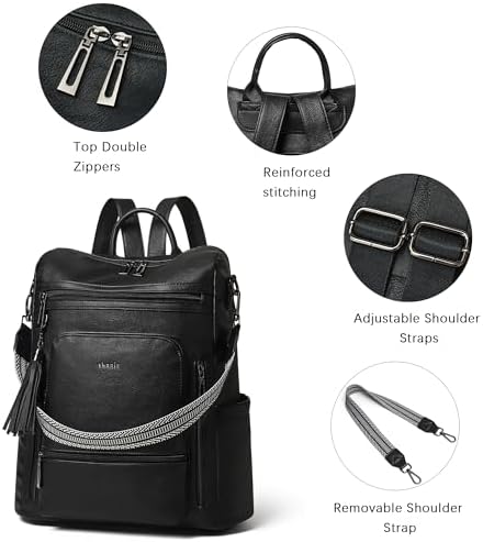 Shrrie Vegan Leather Women's 15.6 Inch Laptop Backpack for Work and Travel | Shrrie Vegan Leather Women's Laptop Backpa