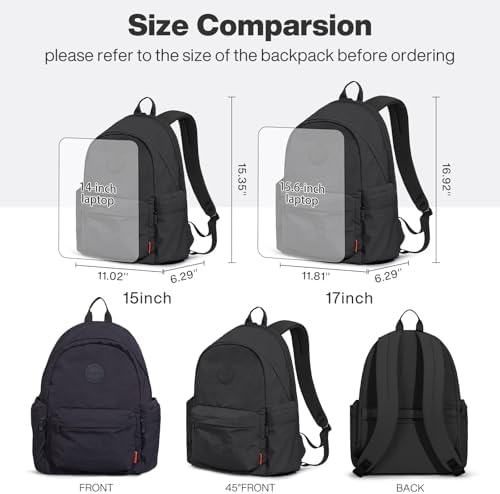Mixi Outdoor Lightweight Backpack for Women Men Casual Carry On Laptop Travel Bookbag, Water Resistant Durable Hiking Ba