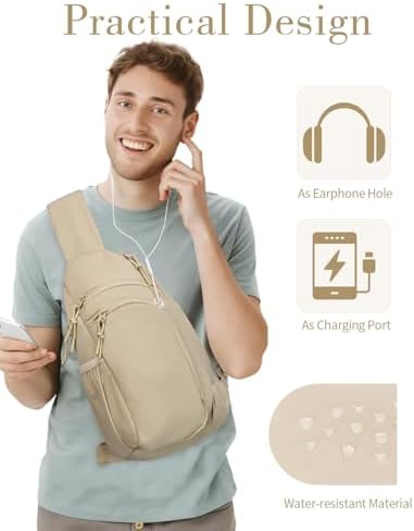 Ecosmile Women Nylon Crossbody Bag Anti-theft RFID Blocking Pocket Adjustable Shoulder Strap