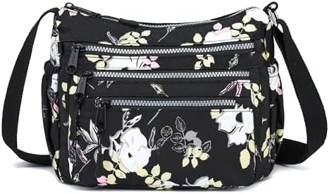 AOCINA Women's Lightweight Multi-Pocket Crossbody Bags for Everyday Use | AOCINA Nylon Messenger Shoulder Handbags for