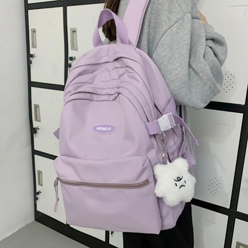 Kawaii Waterproof Backpack for Women Dark Blue
