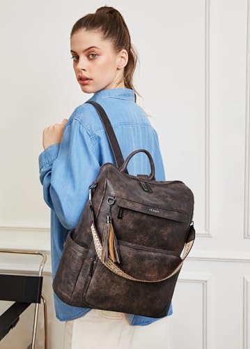 Shrrie Vegan Leather Women's 15.6 Inch Laptop Backpack for Work and Travel | Shrrie Vegan Leather Women's Laptop Backpa