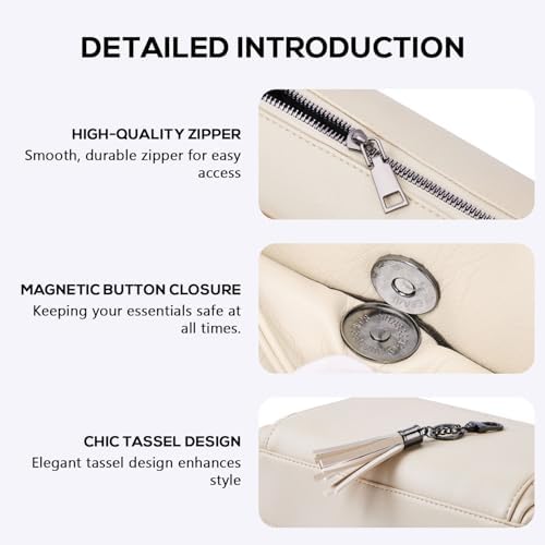 POIUGOYA Trendy Vegan Leather Crossbody Purse for Women, Travel Compatible with Built-in Wallet Medium Size