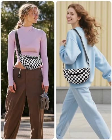 GASSDA Crossbody Bags for Women Crescent Bag Nylon Sling Bag Purse with Adjustable Strap Global Recycled Standard Daily