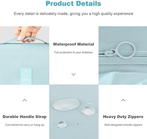 Mossio Large Hanging Toiletry Bag for Men & Women | Durable Sturdy Hook | Mossio Travel Organizer - Large Hanging Cosme