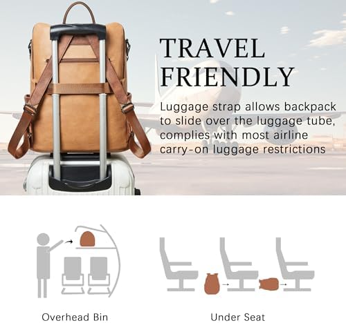 Shrrie Vegan Leather Women's 15.6 Inch Laptop Backpack for Work and Travel | Shrrie Vegan Leather Women's Laptop Backpa