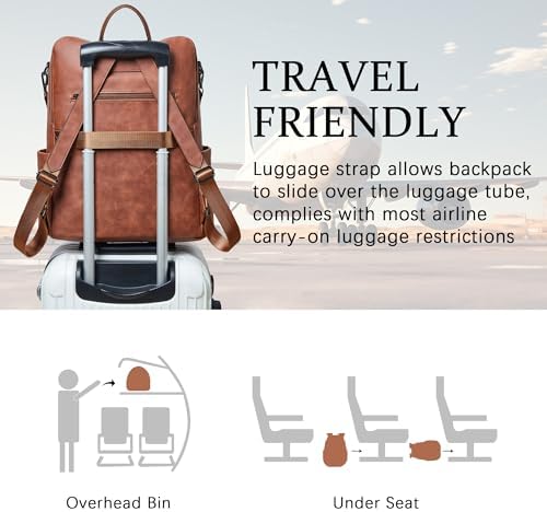 Shrrie Vegan Leather Women's 15.6 Inch Laptop Backpack for Work and Travel | Shrrie Vegan Leather Women's Laptop Backpa