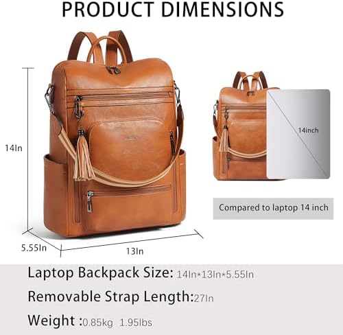 Shrrie Vegan Leather Women's 15.6 Inch Laptop Backpack for Work and Travel | Shrrie Vegan Leather Women's Laptop Backpa