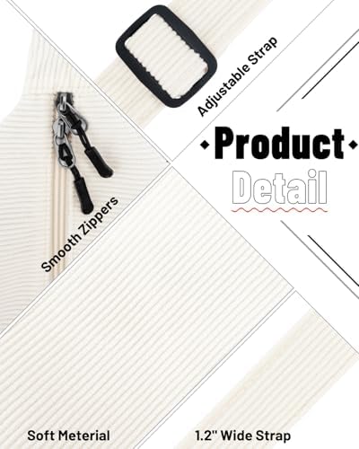 Trendy Crossbody Sling Bag for Women Men: Crescent Bag with Adjustable Strap, 2 Zippers, Lightweight