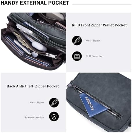 POIUGOYA Trendy Vegan Leather Crossbody Purse for Women, Travel Compatible with Built-in Wallet Medium Size