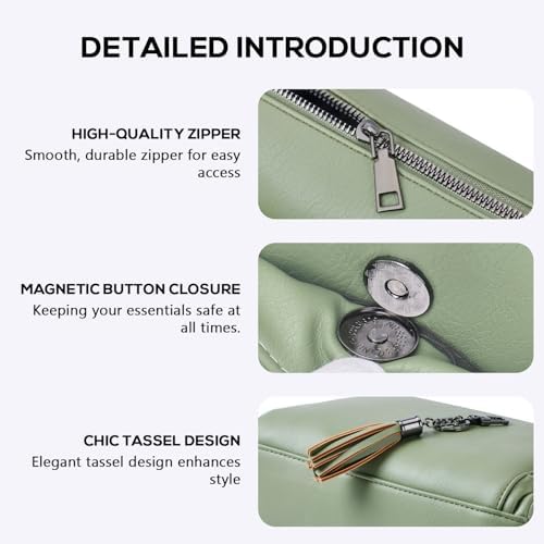 POIUGOYA Trendy Vegan Leather Crossbody Purse for Women, Travel Compatible with Built-in Wallet Medium Size