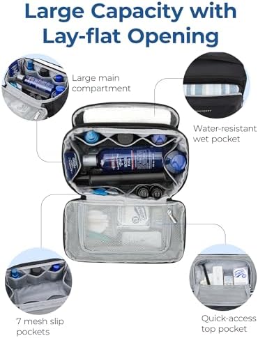 Toiletry Bag for Women Beige Water-resistant Dopp Kit Travel Bag Organizer