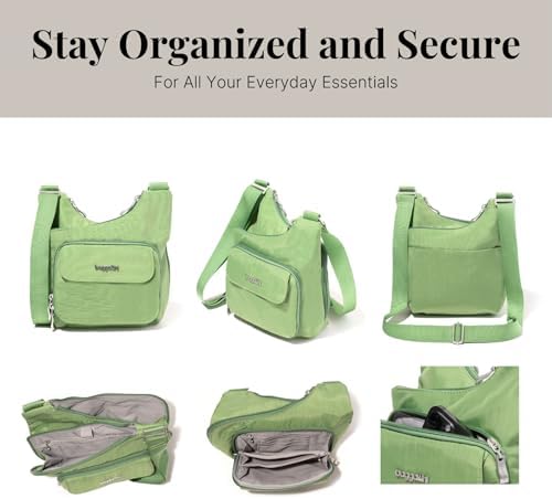 Baggallini Womens Criss Cross 10x11 Crossbody Bag for Fashion Ladies, Stylish and Practical, Daily Use, High-Quality Lea