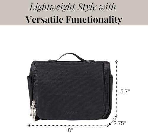 Unisex Lightweight Small Toiletry Kit - Baggallini 5x8 Inch Makeup Bag for Men and Women | Baggallini Unisex Small Toil