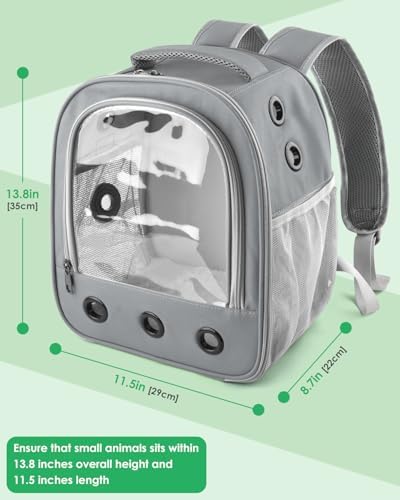 Portable Guinea Pig Carrier Backpack for Pet Bunny Chinchilla Outgoing with Water Bottle Holder & Detachable Pad (Pink)