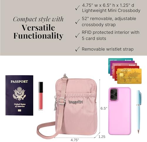 Baggallini Bryant Pouch Small Crossbody Bag for Women - Lightweight Crossbody Pouch - Perfect Phone Purse