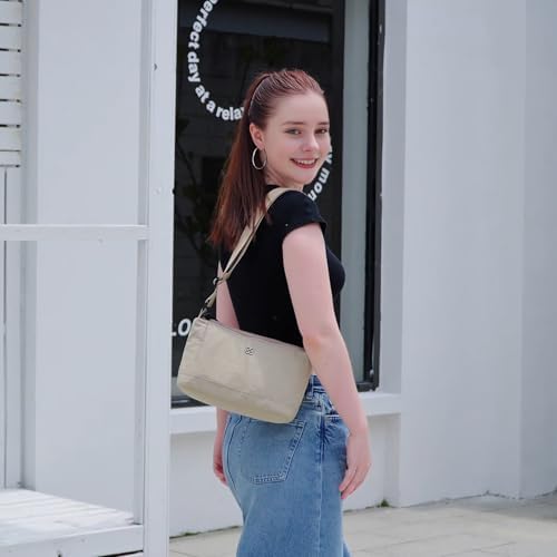 Eslcorri Women Small Shoulder Bag Nylon Simple Zipper Purse Lightweight Casual Mini Bag Eslcorri Women Casual Small Cros