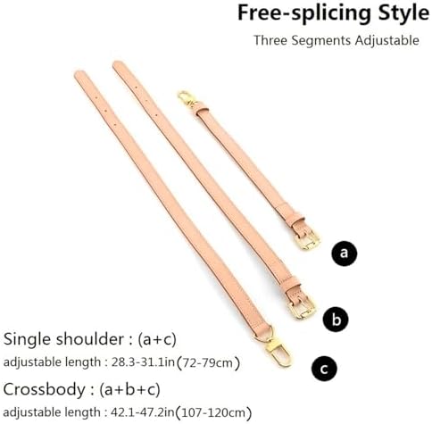 Jiesinlov Vachetta Leather Replacement Crossbody Bags for Women Adjustable Shoulder Strap Speedy 20 25