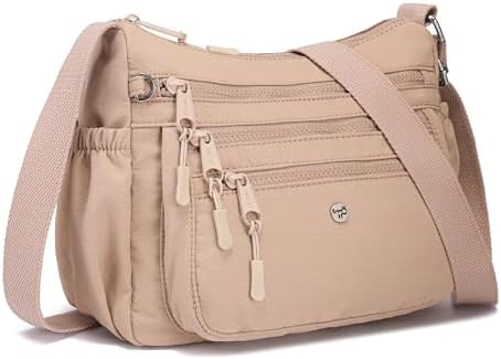 AOCINA Women's Lightweight Multi-Pocket Crossbody Bags for Everyday Use | AOCINA Nylon Messenger Shoulder Handbags for