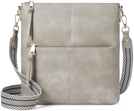 WestBronco Crossbody Purses for Women Medium Shoulder Bag Vegan Leather Handbags with Guitar Strap Women Medium Shoulder