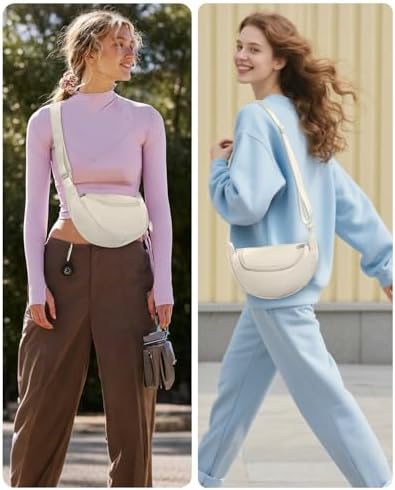 GASSDA Crossbody Bags for Women Crescent Bag Nylon Sling Bag Purse with Adjustable Strap Global Recycled Standard Daily