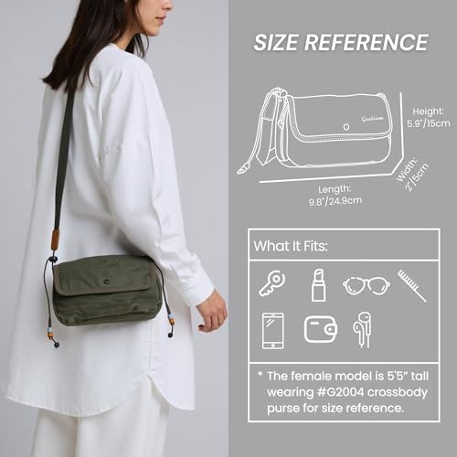 GOOTIUM Olive Flap Shoulder Bag - Small Crossbody Purse for Daily Essentials