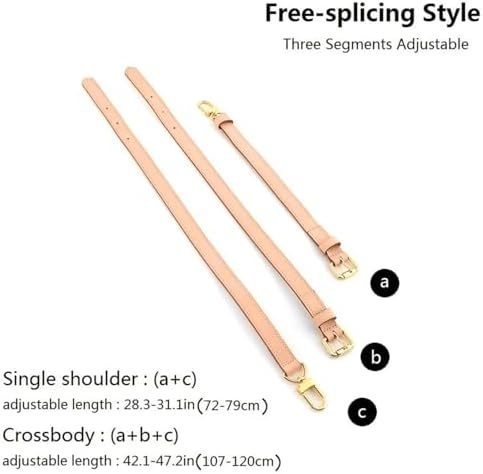 Jiesinlov Vachetta Leather Replacement Crossbody Bags for Women Adjustable Shoulder Strap Speedy 20 25