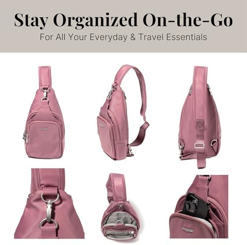 Baggallini Central Park Sling Leather Shoulder Bag for Women | Baggallini Central Park Sling Crossbody Bag for Men | Ba