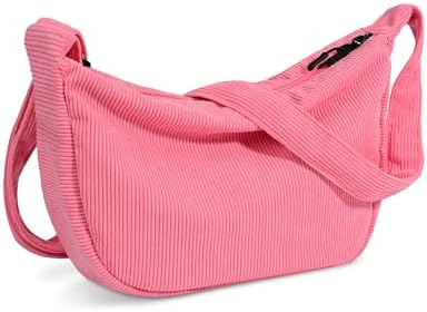 Trendy Crossbody Sling Bag for Women Men: Crescent Bag with Adjustable Strap, 2 Zippers, Lightweight