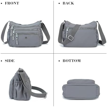 AOCINA Women's Lightweight Multi-Pocket Crossbody Bags for Everyday Use | AOCINA Nylon Messenger Shoulder Handbags for