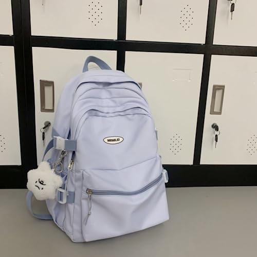Kawaii Waterproof Backpack for Women Dark Blue