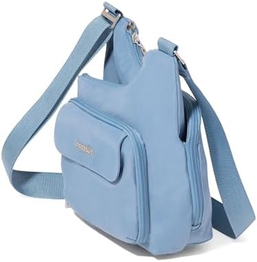 Baggallini Womens Criss Cross 10x11 Crossbody Bag for Fashion Ladies, Stylish and Practical, Daily Use, High-Quality Lea