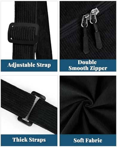 Trendy Crossbody Sling Bag for Women Men: Crescent Bag with Adjustable Strap, 2 Zippers, Lightweight