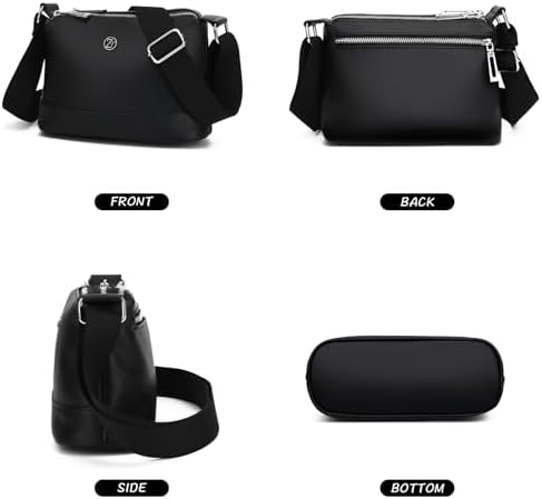 Eslcorri Women Small Shoulder Bag Nylon Simple Zipper Purse Lightweight Casual Mini Bag Eslcorri Women Casual Small Cros