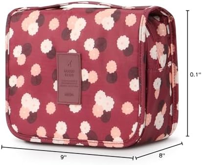 Mossio Large Hanging Toiletry Bag for Men & Women | Durable Sturdy Hook | Mossio Travel Organizer - Large Hanging Cosme