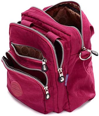 Qiyllur Nylon Crossbody Bag for Women Fashion Shoulder Bag with Adjustable Strap