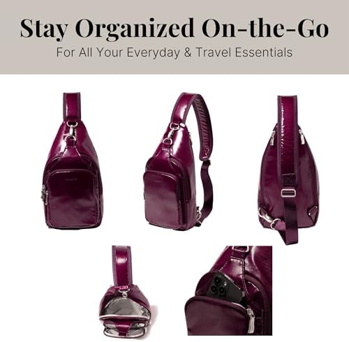 Baggallini Central Park Sling Leather Shoulder Bag for Women | Baggallini Central Park Sling Crossbody Bag for Men | Ba