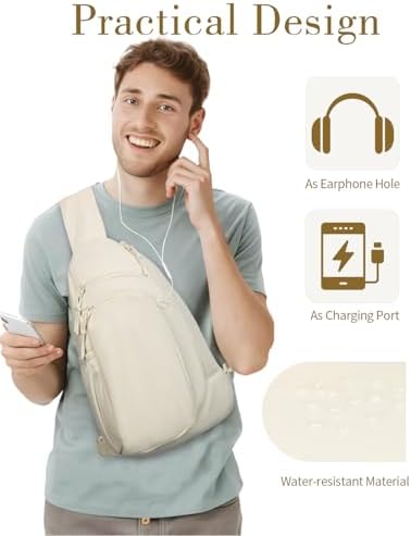 Ecosmile Women Nylon Crossbody Bag Anti-theft RFID Blocking Pocket Adjustable Shoulder Strap