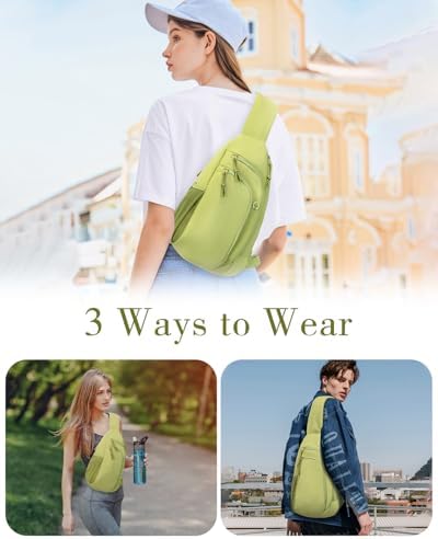 Ecosmile Women Nylon Crossbody Bag Anti-theft RFID Blocking Pocket Adjustable Shoulder Strap