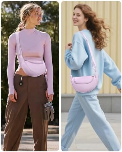 GASSDA Crossbody Bags for Women Crescent Bag Nylon Sling Bag Purse with Adjustable Strap Global Recycled Standard Daily