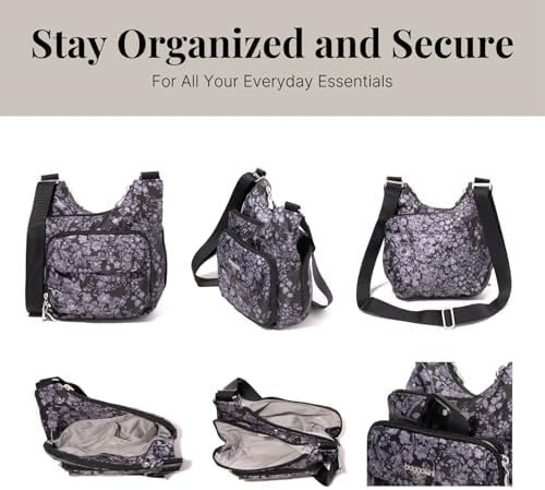 Baggallini Womens Criss Cross 10x11 Crossbody Bag for Fashion Ladies, Stylish and Practical, Daily Use, High-Quality Lea