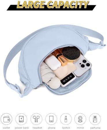 GASSDA Crossbody Bags for Women Crescent Bag Nylon Sling Bag Purse with Adjustable Strap Global Recycled Standard Daily