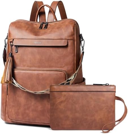 Shrrie Vegan Leather Women's 15.6 Inch Laptop Backpack for Work and Travel | Shrrie Vegan Leather Women's Laptop Backpa