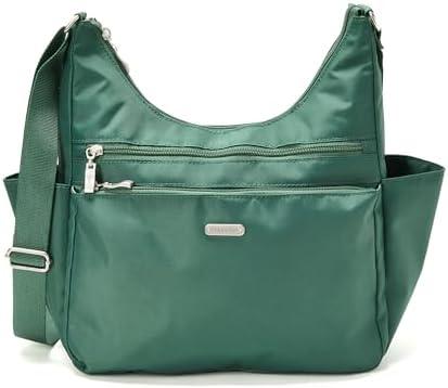 Baggallini Essential Hobo Handbag for Women W/RFID Protection Lightweight Travel Purse Handbag Crossbody Bag