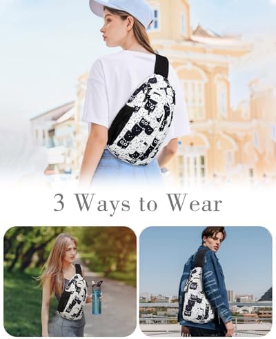 Ecosmile Women Nylon Crossbody Bag Anti-theft RFID Blocking Pocket Adjustable Shoulder Strap