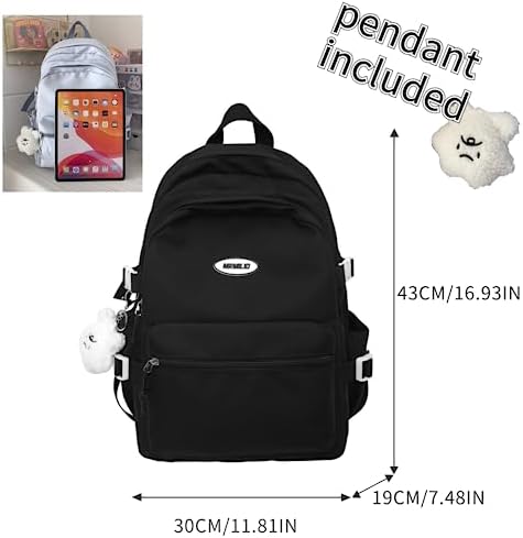 Kawaii Waterproof Backpack for Women Dark Blue